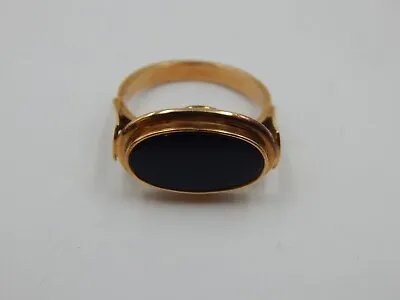 Art Deco Vintage 14k Gold Onyx Band Ring For Woman Or Man’s Pinky Size 6.75 • $299.99