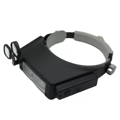 Jewelers Head Headbands Magnifier Illuminated Visors Magnifying Glasses Loupe • £11.63