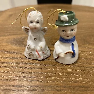 Set Of 2 Vintage Christmas Angel And Boy Bells/Ornaments - Made In Japan • $30