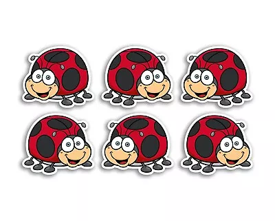 6 X 5cm Ladybird Vinyl Stickers - Ladybug Insect Animal Cartoon Decal Gift #5198 • £3.99