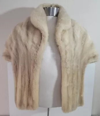 Bullock's Santa Ana Mink Stole  White Silver Cream W/Original Dust Cover • $100