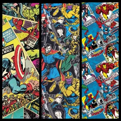 100% Cotton Fabric Marvel Superhero Material • £4