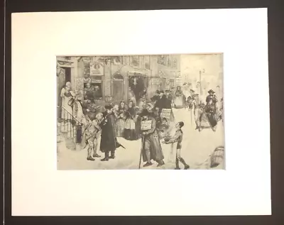 Howard Pyle Drawing  Christmas Morning In Old New York  8 X 10 Matted Print-1880 • $17.99