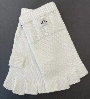 NWT UGG Women's Fingerless Knit Gloves Ivory One Size • $24