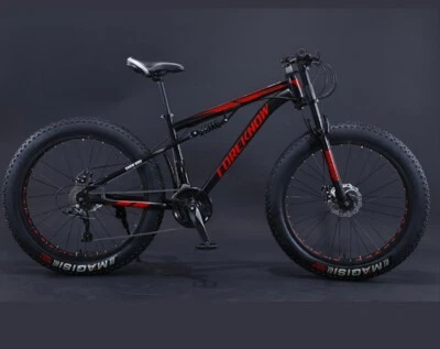 Fat Tire Bike Dual Full Suspension 7 Speed 26  Bicycle • $689