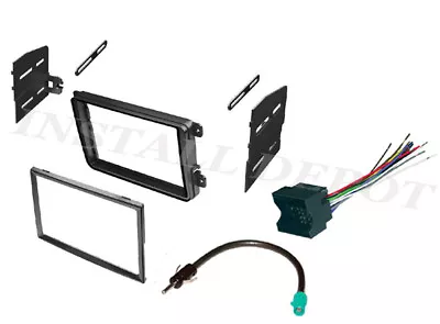 Vw Complete Car Stereo Radio Install Kit Dash + Wire Harness + Antenna Adapter  • $17.35