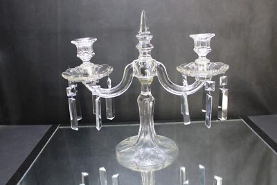 $59.99 • Buy Vintage Crystal Two Arm Candelabra 
