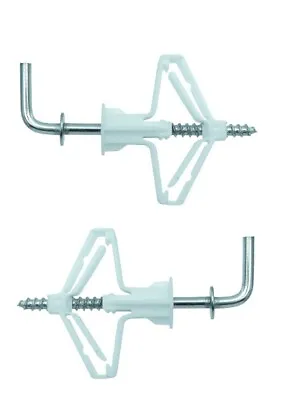 Plasterboard Cavity Hollow Wall Heavy Duty Fixings Plugs Anchors Plug Angle Hook • £3.98