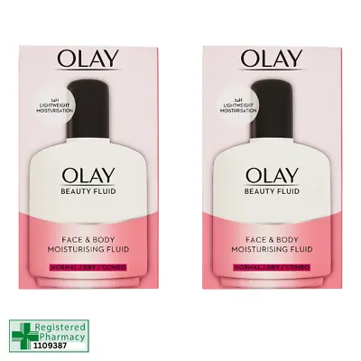 2x Olay Beauty Fluid Normal/ Dry/ Combo Day Fluid - 100ml • £14.79