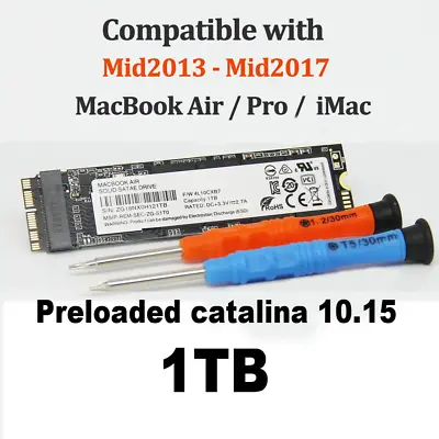 NEW 1TB SSD 2013 2014 2015 MacBook Pro A1502 A1398 MacBook Air A1465 A1466 A1481 • $84.98