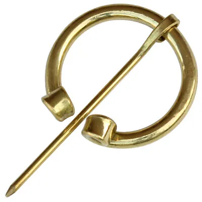 Medieval Ophelia’s Ornamental Pure Brass Brooch 2  Roman Costume Reenactment Pin • $11.99