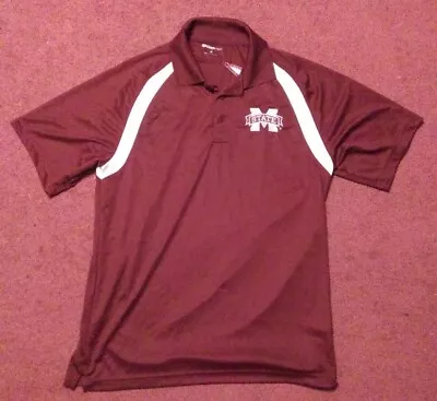 Mississippi State Bulldogs Sport-tek Mens Size Medium 100% Polyester Polo Shirt  • $17.99