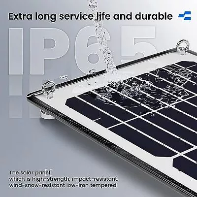 POWOXI Solar Panel 12V 10W Magnetic Solar Battery Charger Maintainer Built-in  • £26.77