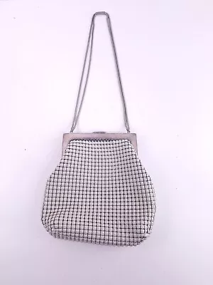 Vintage Oroton Mesh Evening Handbag Gardenia Style White - Glomesh Style • $79