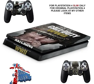 Call Of Duty Wwii Ps4 Slim Protective Skin Decal Vinyl Sticker Wrap • £9.99