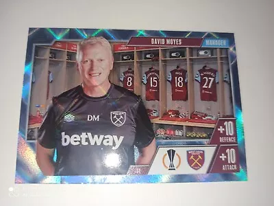 David Moyes Extra 23/24 Champions League Blue Crystal Parallel Attax Match #51 • £2.04