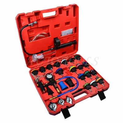 $80 • Buy 28pcs Radiator Pressure Tester Coolant Purge Refill Vacuum Cooling System Kit