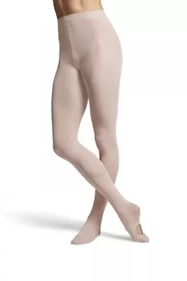 £9.75 • Buy BLOCH Contoursoft Ladies Adaptatoe Convertible Ballet Dance Tights T0982L Pink 