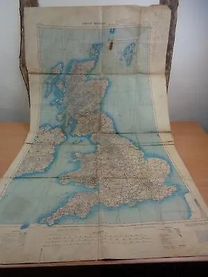 WW2 RAF / Army Map Of  GREAT BRITAIN  (LARGE COMPOSITE Of TWO SHEETS COMBINED) • £34.99