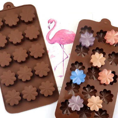 £2.79 • Buy Flower Silicone Chocolate Cake Mould Candy Ice Cube Tray Jelly Wax Melt Mold DIY