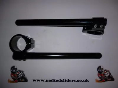 Race Track Bike 50mm Billet Clip On Clip-on Handlebars GSXR R1 CBR Fireblade • £59.99