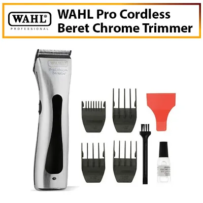 WAHL Pro Lithium Series Cordless Beret Chrome Trimmer #8841 Men Shaver Clipper • $180