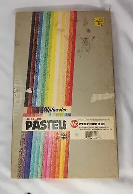 Vintage 48 AlphaColor Square Pastels By Weber Costello In Storage Box • $16.96