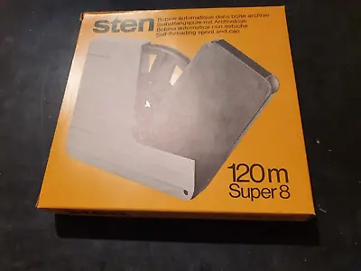 £11.49 • Buy New Super 8 400ft 120m 7  8mm Auto Thread Cine Film Reel + Plastic Case Sten