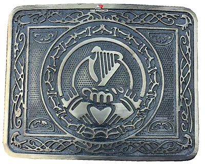 Belt Buckle Highland Kilt Claddagh Pattern Antique Finish /Scottish Kilt Buckles • $12.99