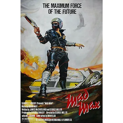 Mad Max Movie Poster 1979 Mel Gibson 12X18 24X36 Inch Silk Fabric Print • $11.39