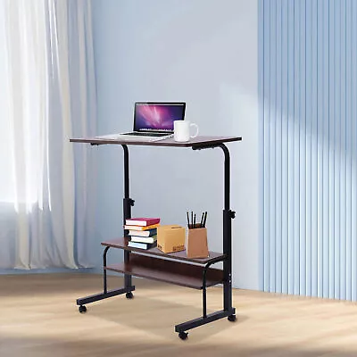 Mobile Rolling Laptop Desk Cart Stand Height Adjustable Computer Laptop Table US • $48.01