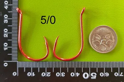 100 DFS 5/0 RED SNAPPER OCTOPUS BEAK Suicide Fishing Hooks 2X STRONG • $16