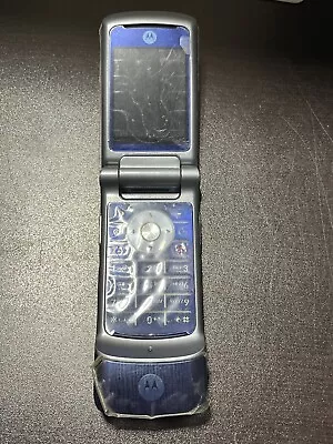 Motorola KRZR K1 - Blue (MISSING BATTERY) *READ DESCRIPTION • $39.99