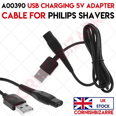 Usb Charging Cable A00390 Power Lead For Philips Shaver Norelco Charger - Uk Stk • £5.99