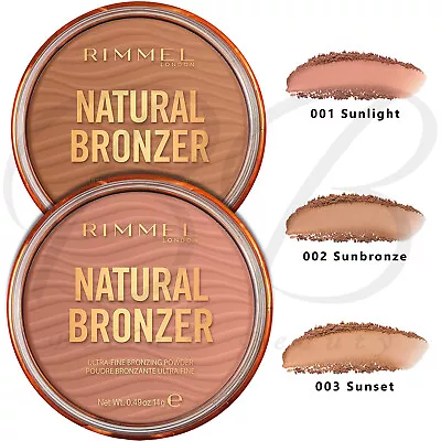 £5.95 • Buy RIMMEL Natural Bronzer Ultra-Fine Bronzing Powder 10Hr SPF-15 14g *CHOOSE SHADE*