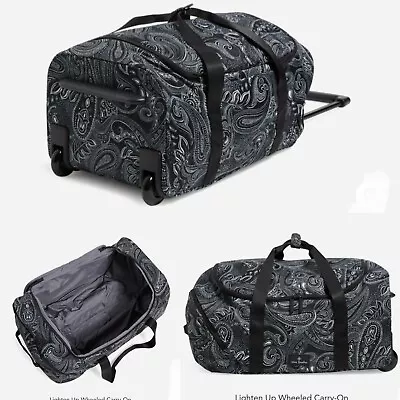 VERA BRADLEY Lighten Up Wheeled Rolling Carry-On Luggage Bag Stellar Paisley • $140