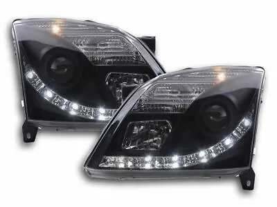 Vauxhall Vectra C 02-05 Black Projector Headlights With Led Drl Daytime Driving • $497.96