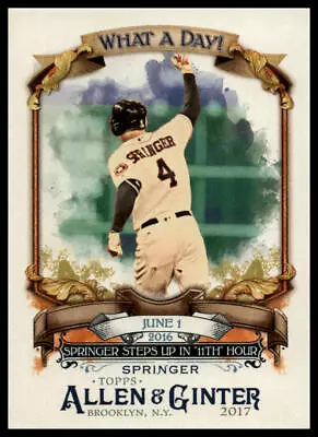 2017 Topps Allen & Ginter #WAD-36 George Springer What A Day! • $1.49