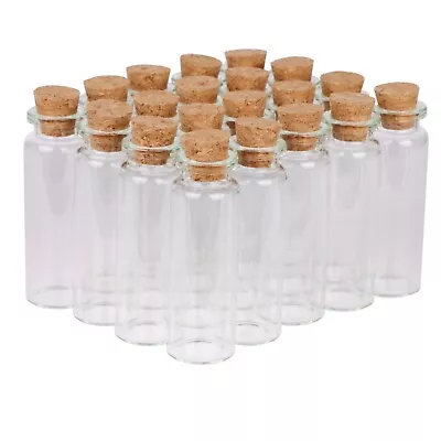 24 Pack 15ml Glass Bottles With Cork Stoppers Tiny Vials Small Jars Party Favors • $16.99