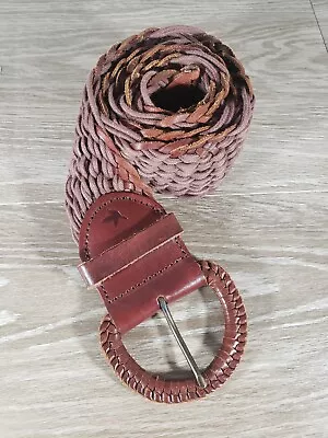 Aerie Women's Woven Brown Leather & Brown Rope Macramé Size XS/ S Boho Style • $17.99