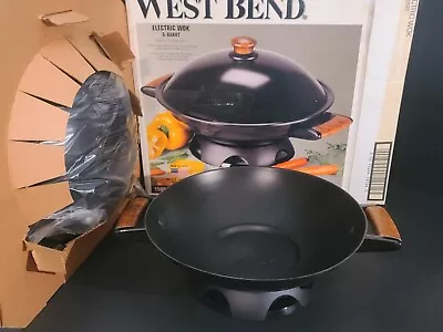 Vintage WEST BEND 6 Quart Electric Wok Skillet Model 79556 NOS Made In USA! • $150