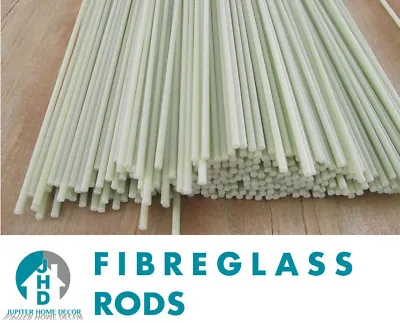 Fibreglass High Quality Roman Blind Rods 4mm- All Sizes Packs Of 5- FREE END CAP • £10.99