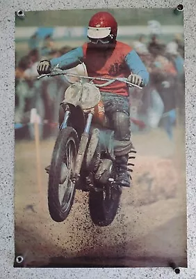 Vintage Poster Dirt Bike Motocross 1970s Portal Publications Motorcycle  • $78