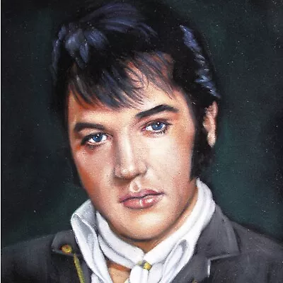 Elvis Presley Young Original Oil On Velvet 24 X18  By Argo. -x • $210