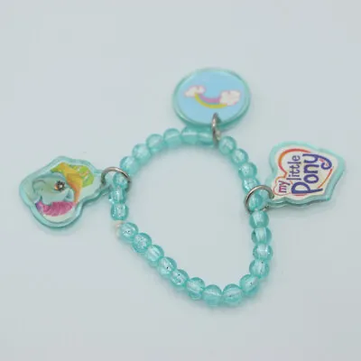 Rainbow Dash Blue My Little Pony Bracelet 2003 Stretchy Charm Beads MLP • $6.95