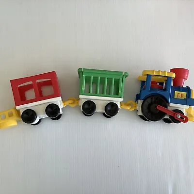 Vintage 90s Fisher Price Little People Circus Train With Original Lion • $18.04