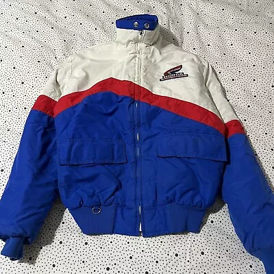 Vintage Hondaline Honda Racing Team Winter Puffer Jacket Mens Size Medium • $124.99