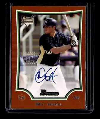 Mat Gamel 2009 Bowman Orange #225 Auto #/250 (Minor Chipping) • $4.95