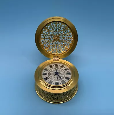 Vintage Jaeger Lecoultre Filigree Desk/travel/boudoir Alarm Clock • $151.54