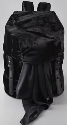 Rare ALEXANDER WANG Sydney Velour + Leather Rucksack Backpack Bag • $499